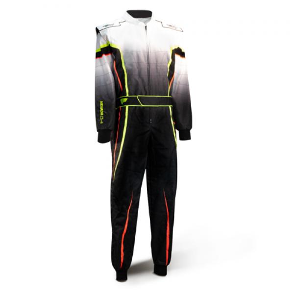 Speed Overall Cordura NEVADA CS-4 schwarz/weiß/neongelb/orange Gr. S